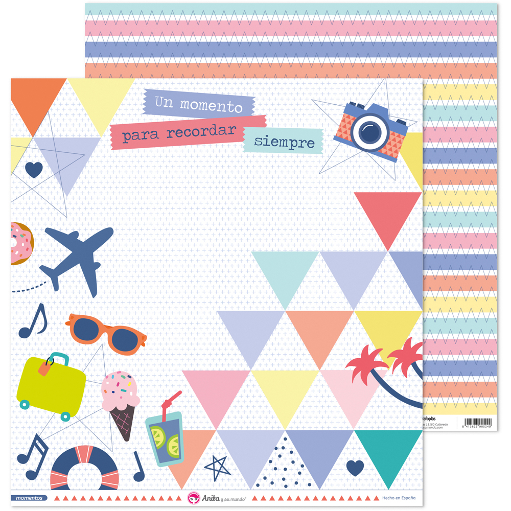 PACK5 PAP.SCRAP12X12 LO.RECUERD MOMENTOS