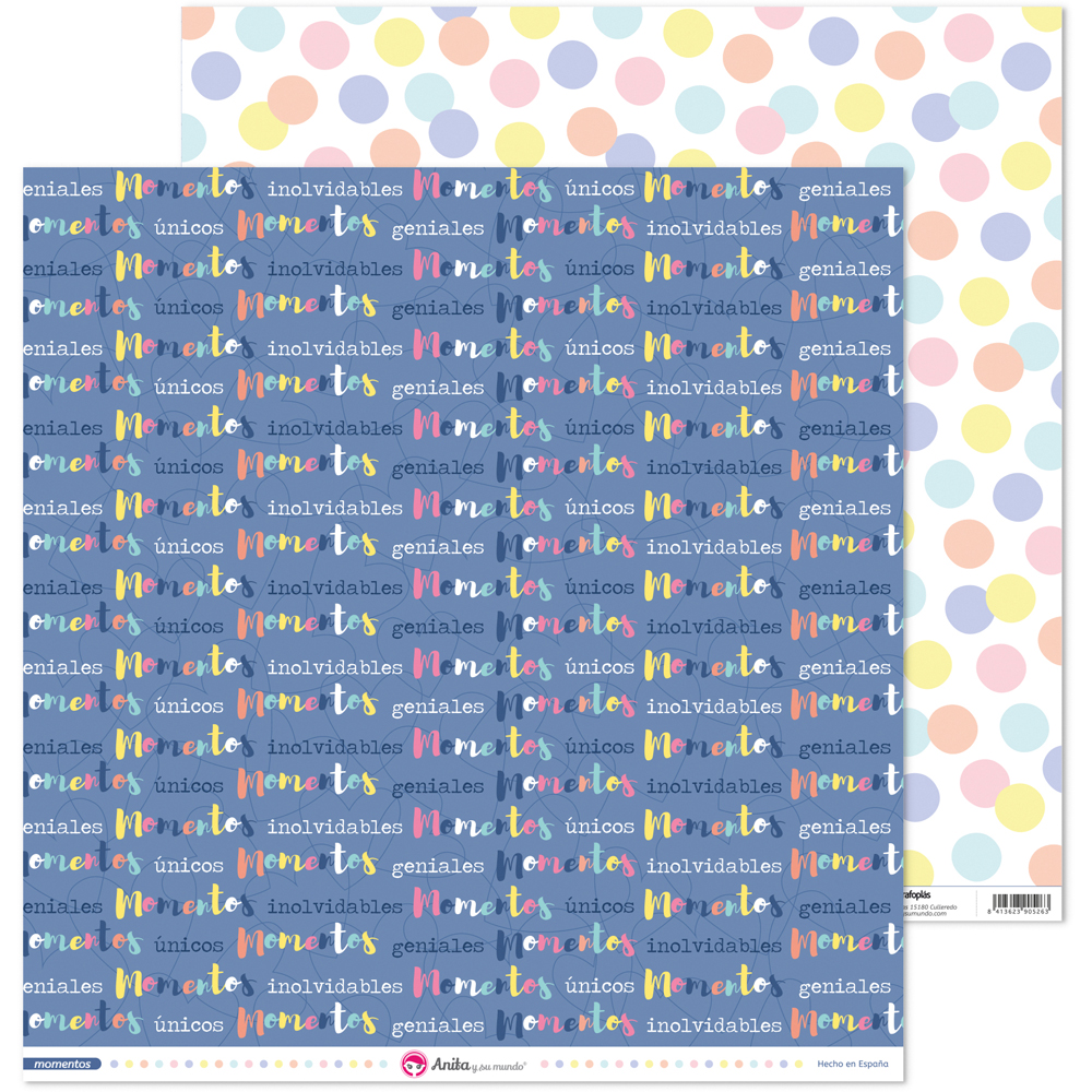 PACK5 PAP.SCRAP12X12 MOMENTOS MOMENTOS