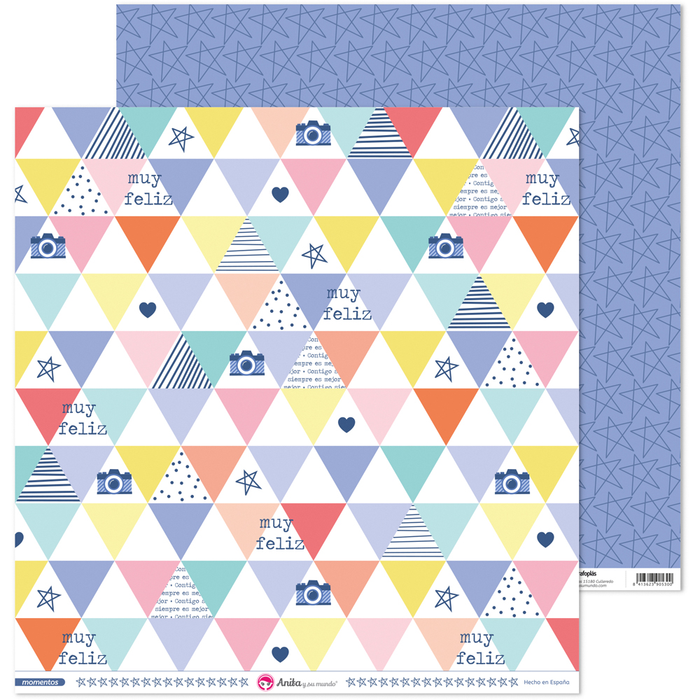 PACK5 PAP.SCRAP12X12 FELIZ MOMENTOS