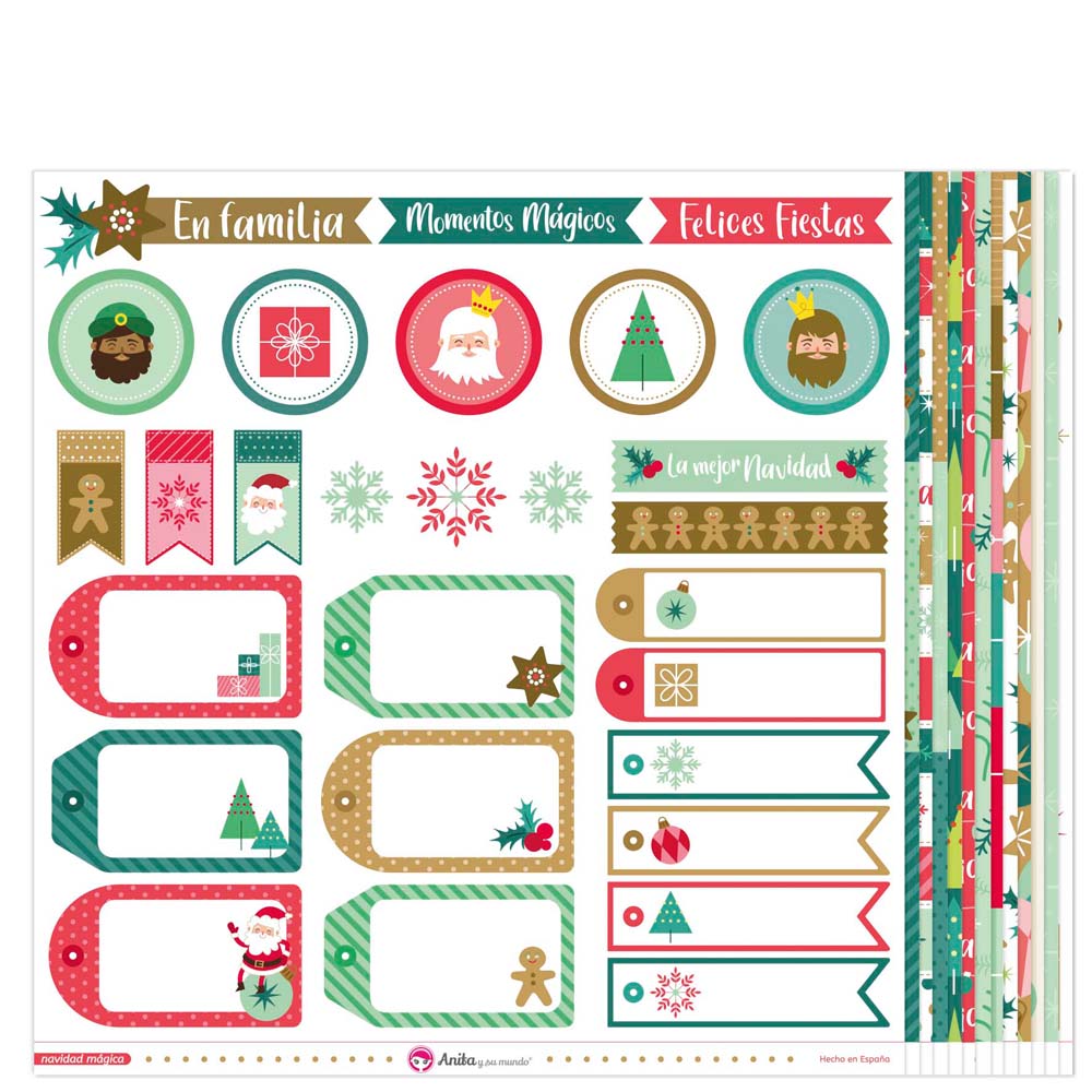 PACK5 PAP.SCRAP12X12 LOREYES NAVIDAD MAG
