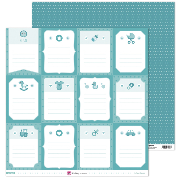 PACK5 PAPEL SCRAP 12x12TRENES MI SOL