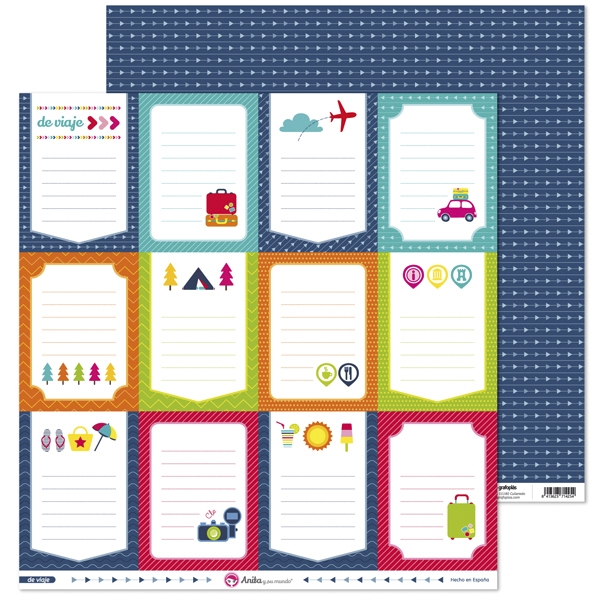 PACK5 PAPEL SCRAP 12x12BILLETES DE VIAJ