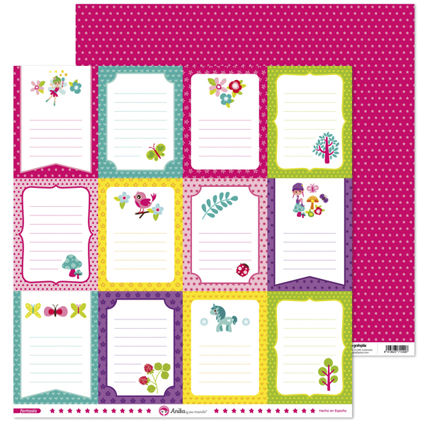 PACK5 PAPEL SCRAP 12x12TARJETAS FANTASI