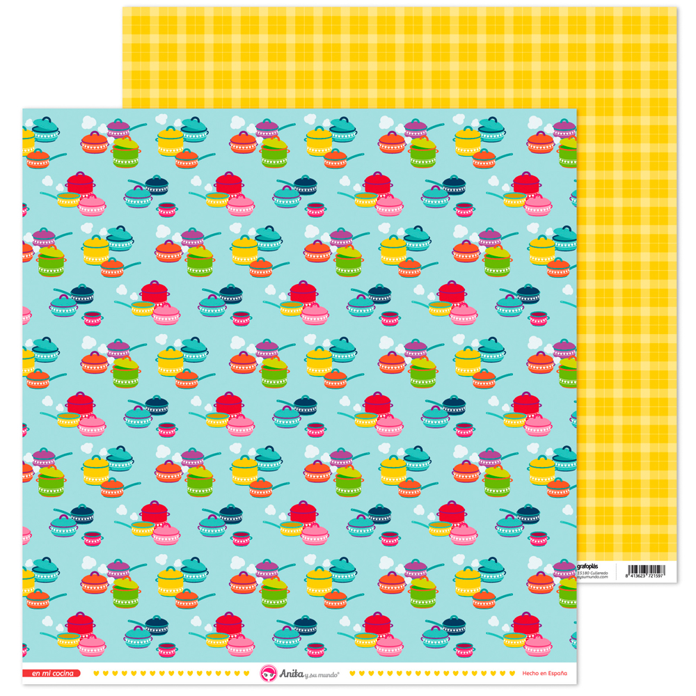 PACK5 PAPEL SCRAP 12X12OLLAS EN MI COCIN