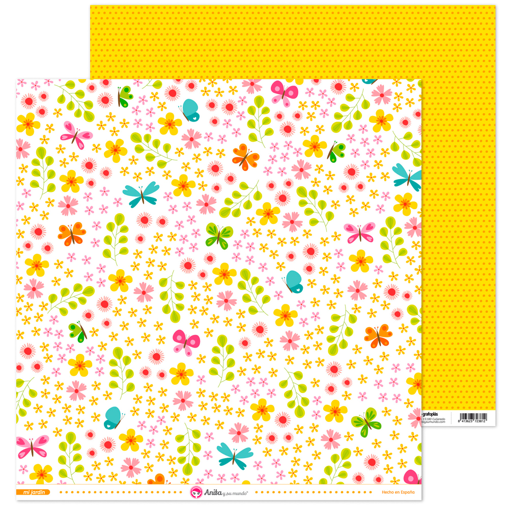 PACK5 PAPEL SCRAP 12x12MARI.Y FLR MI JAR