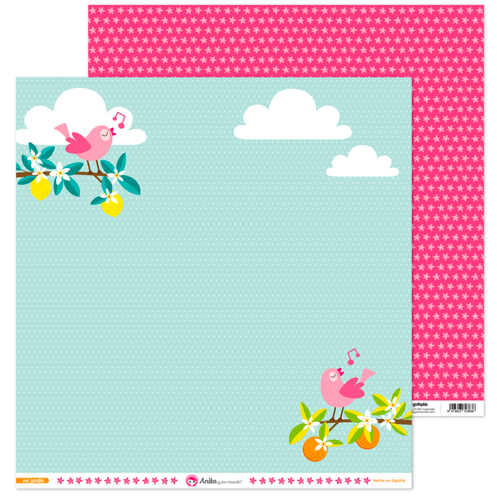 PACK5 PAPEL SCRAP 12x12LO PAJAR MI JARDI