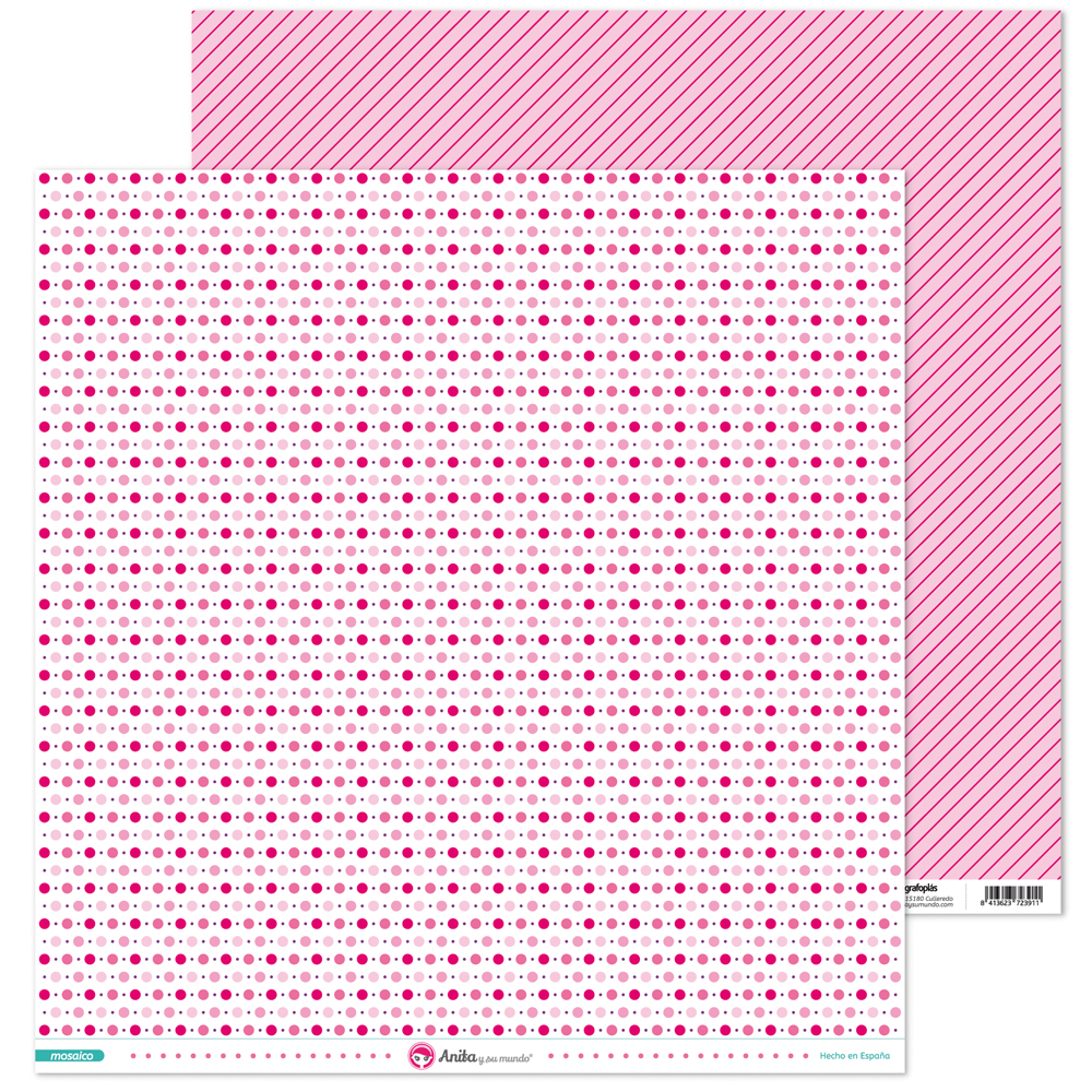 PACK5 PAPEL SCRAP 12x12 CIRCULOS MOSAICO