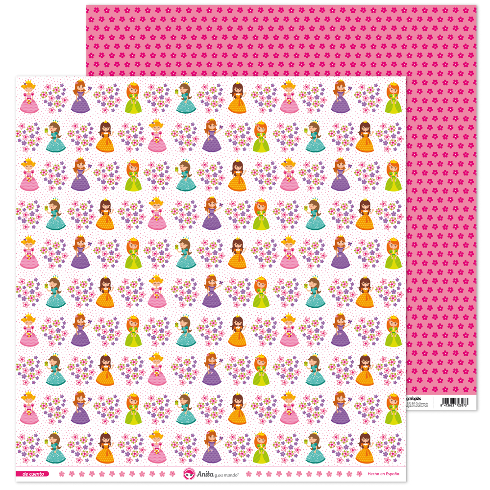 PACK5 PAPEL SCRAP 12x12PRINCES.DE CUENTO
