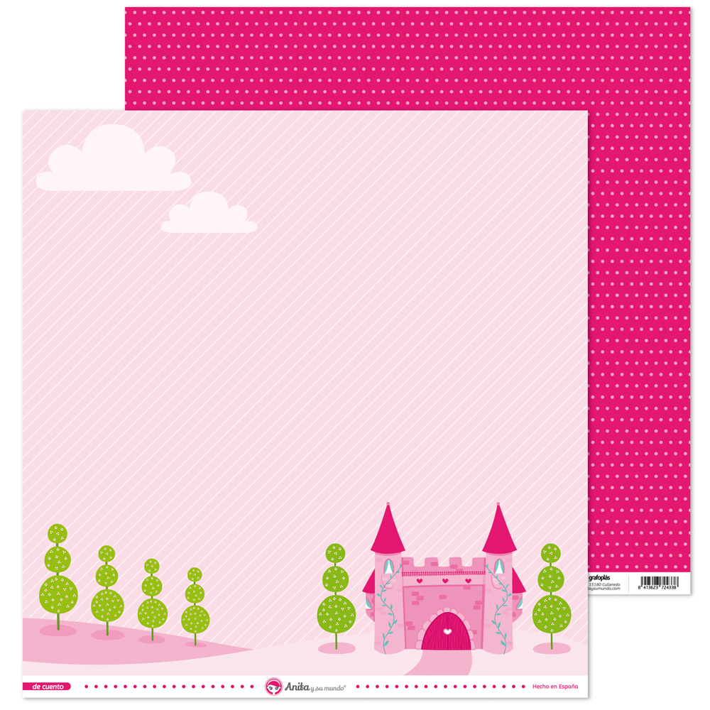 PACK5 PAPEL SCRAP 12x12LO CAST.DE CUENTO