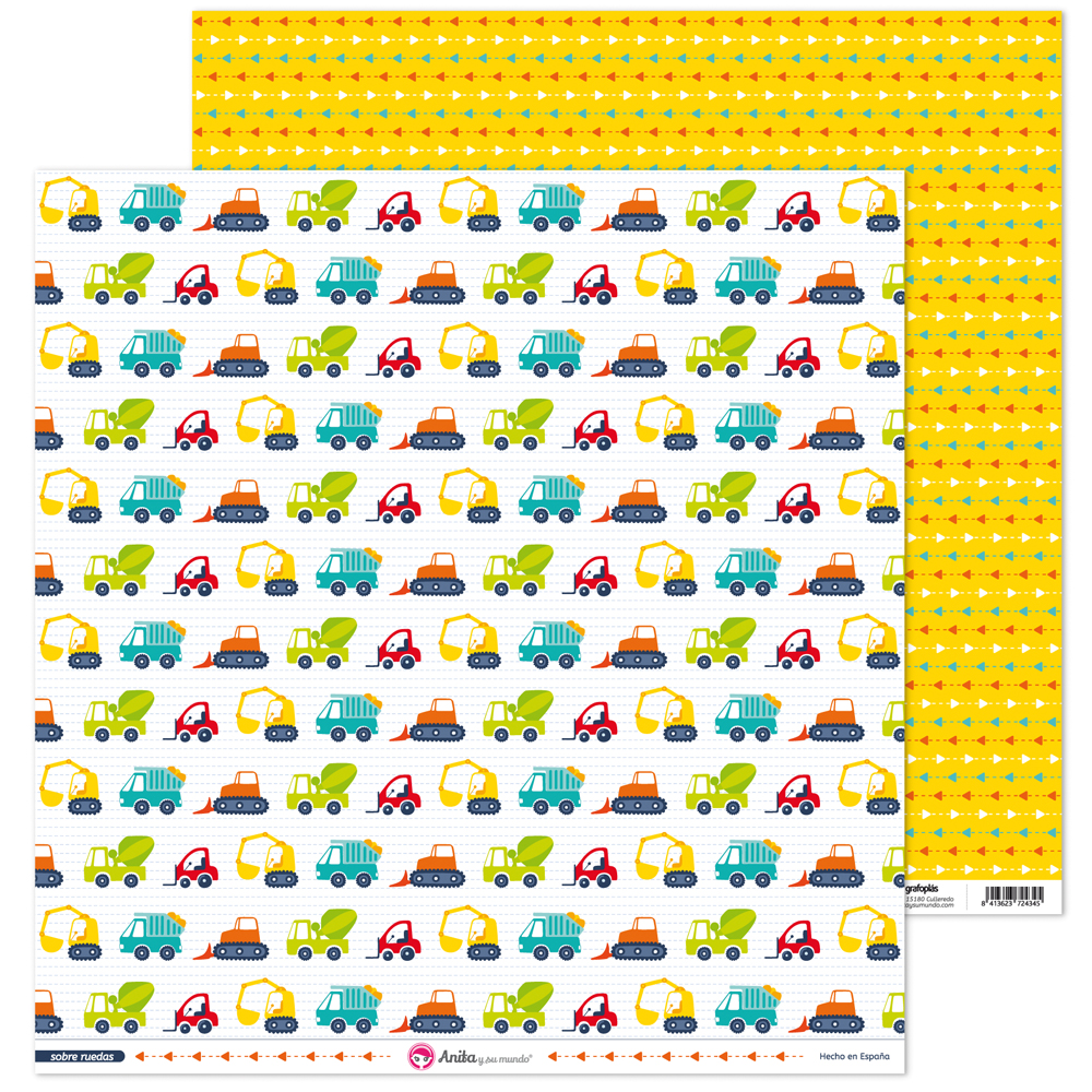 PACK5 PAPEL SCRAP 12x12VEH.OBRA S/RUEDAS