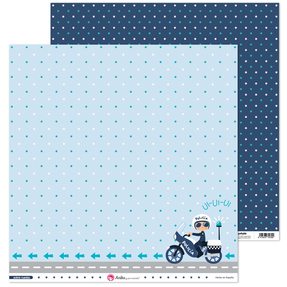 PACK5 PAPEL SCRAP 12x12LO POLI S/RUEDAS