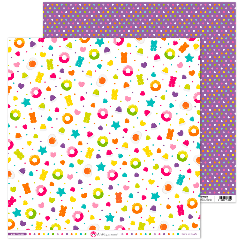 PACK5 PAPEL SCRAP 12x12GOMIN.MIS CHUCHES