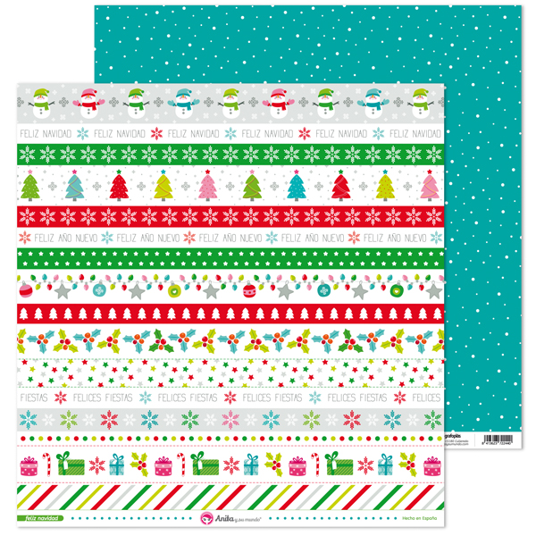 PACK5 PAPEL SCRAP 12x12LO NOEL F.NAVIDAD