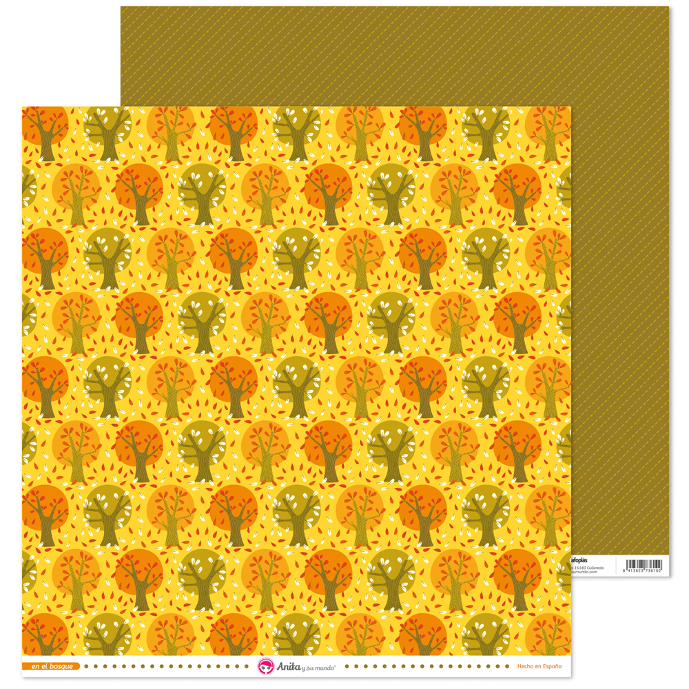 PACK5 PAPEL SCRAP 12x12 ARBOLES BOSQUE