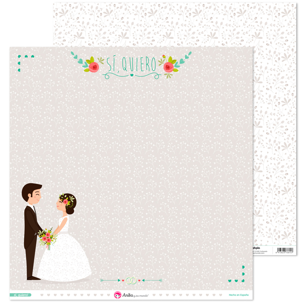 PACK5 PAPEL SCRAP 12x12LO NOVIOS SI QUIE
