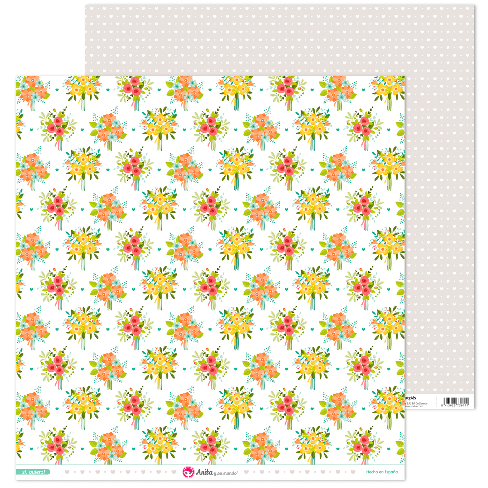 PACK5 PAPEL SCRAP 12x12 RAMOS SI QUIERO