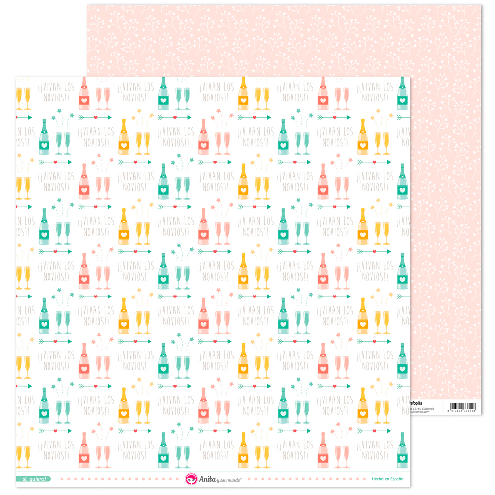 PACK5 PAPEL SCRAP 12x12 CHAMPAN SI QUIER