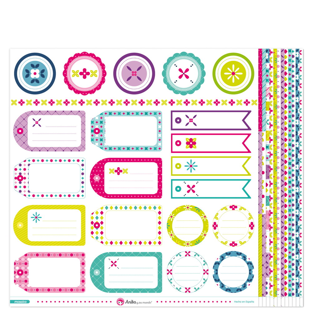 PACK13 PAPELES SCRAP MOSAICO 16