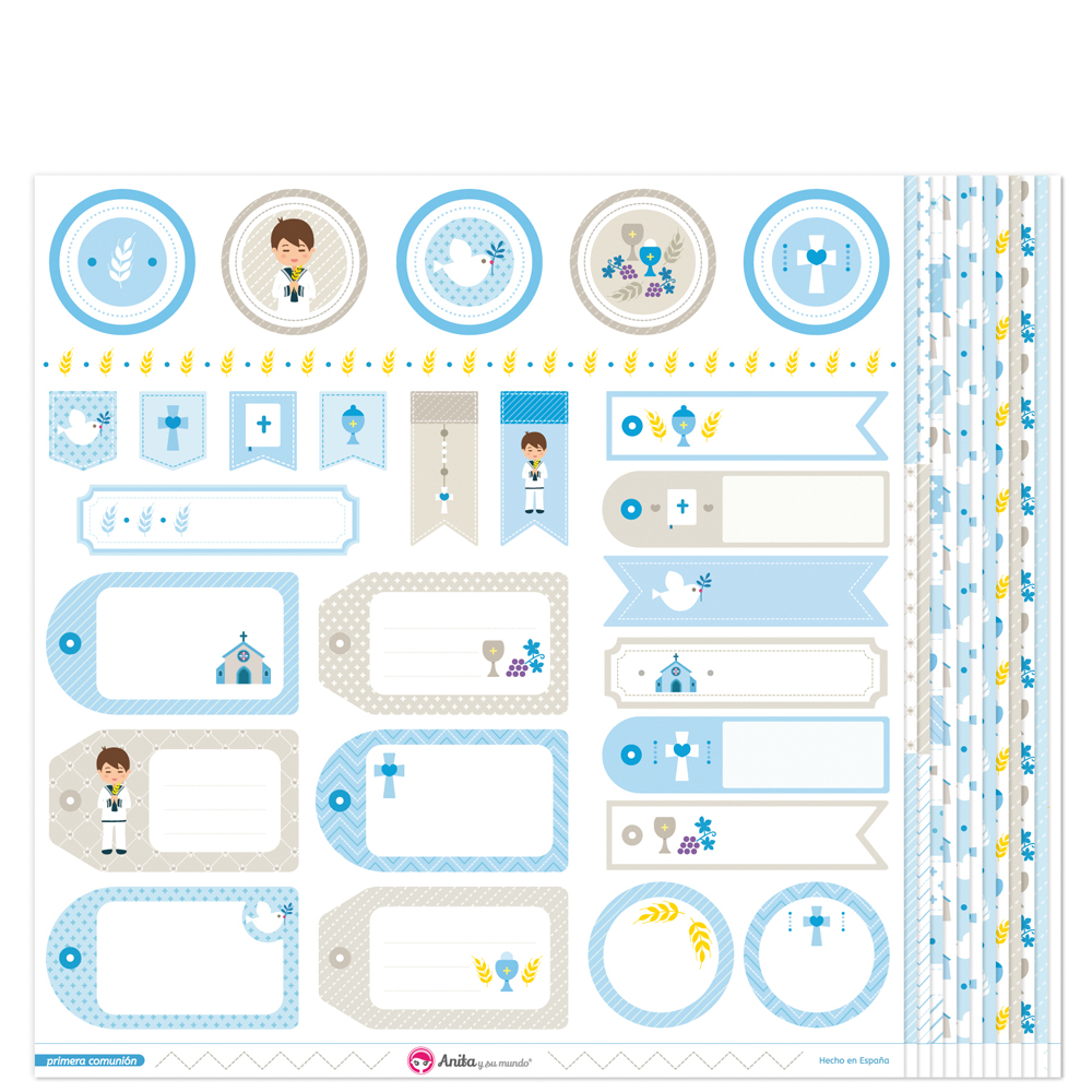 PACK13 PAPELES SCRAP PRIMERA COM.EL 16