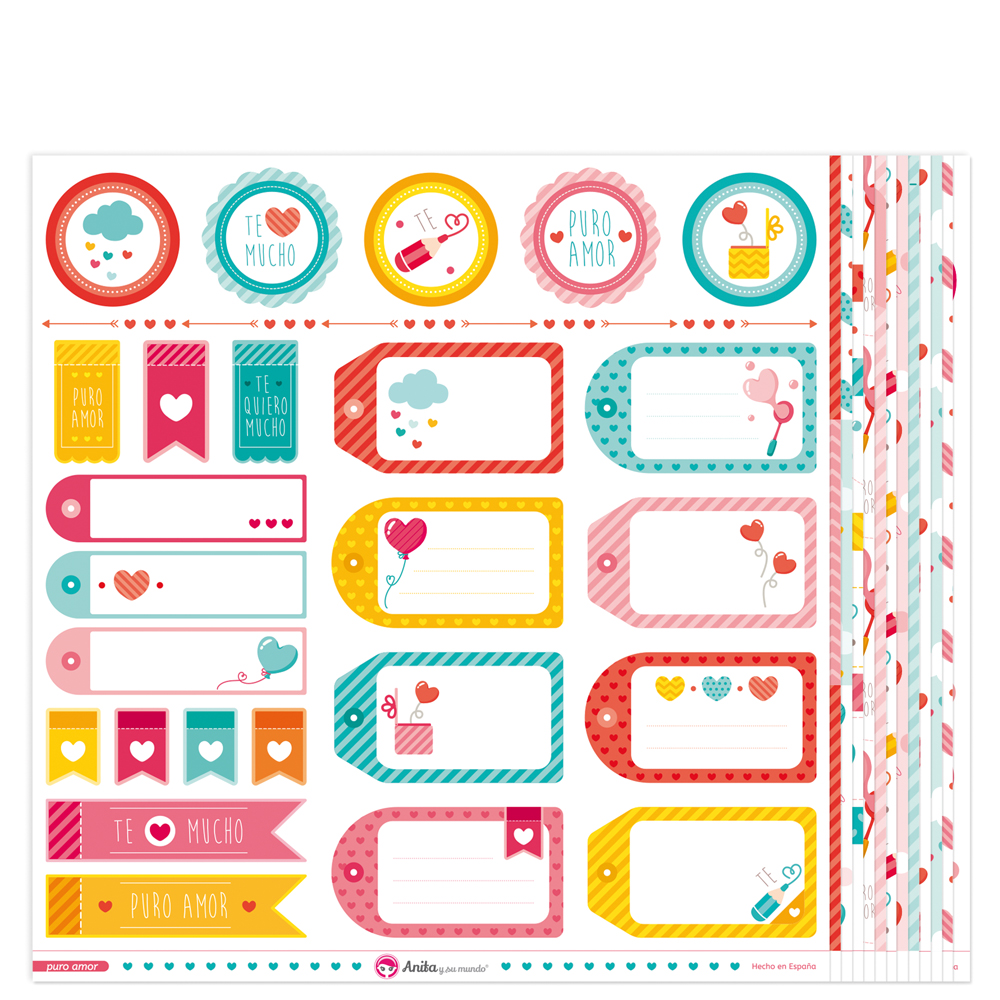 PACK13 PAPELES SCRAP PURO AMOR 17