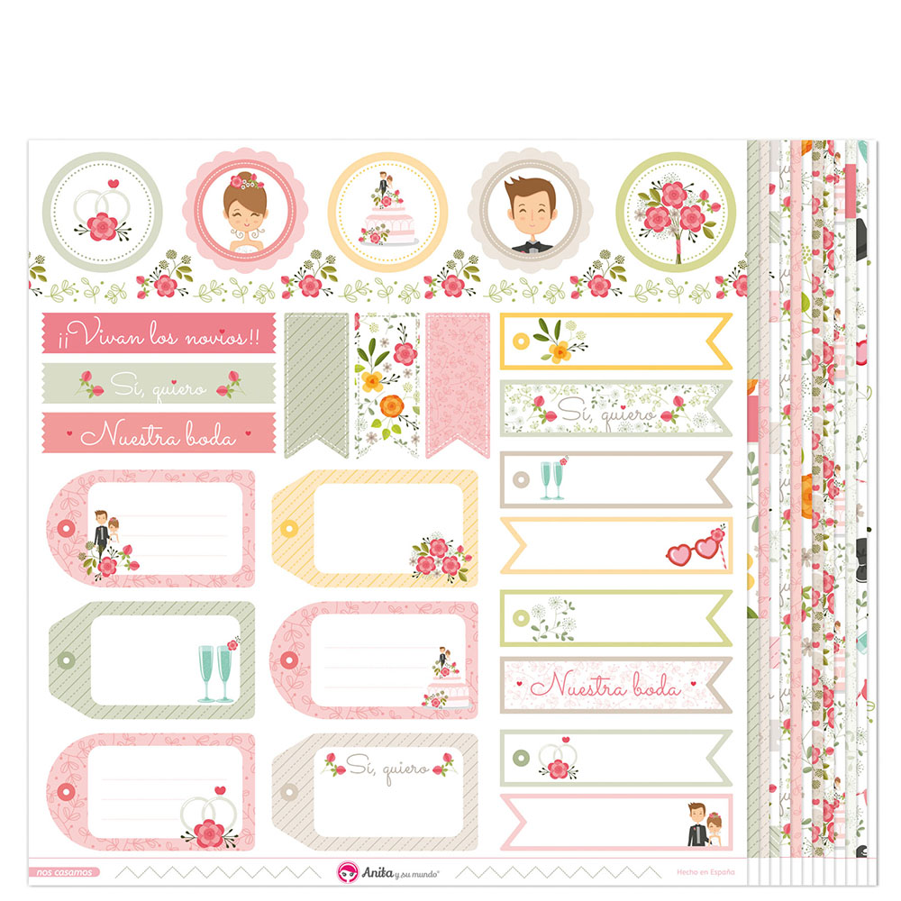 PACK13 PAPELES SCRAP NOS CASAMOS 19