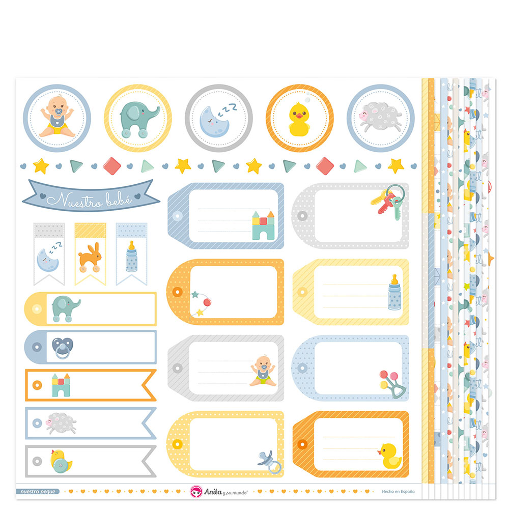 PACK13 PAPELES SCRAP NUESTRO PEQUE 19