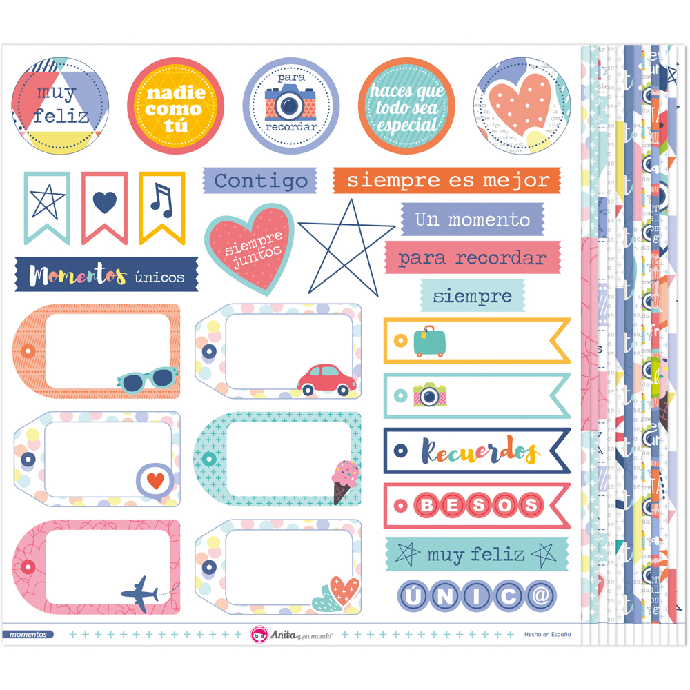 PACK13 PAPELES SCRAP MOMENTOS