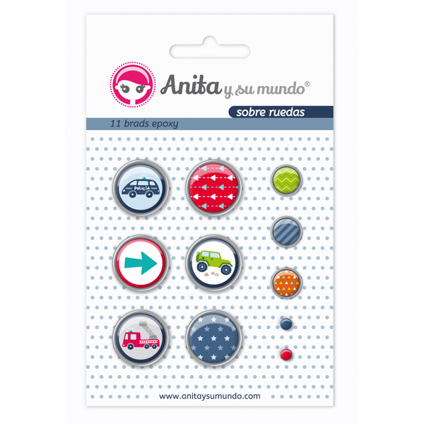 PACK11 BRADS EPOXY SOBRE RUEDAS