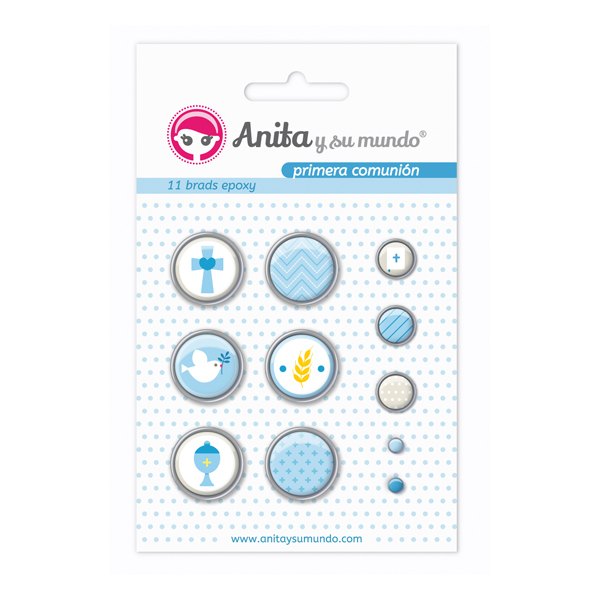 PACK11 BRADS EPOXY PRIMERA COMUNION EL