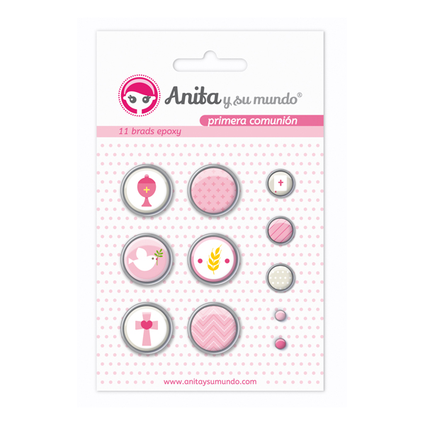 PACK11 BRADS EPOXY PRIMERA COMUNION ELL