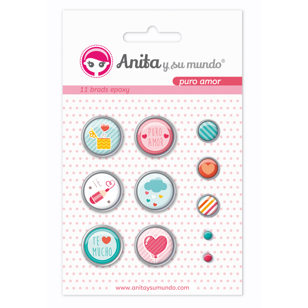 PACK11 BRADS EPOXY PURO AMOR