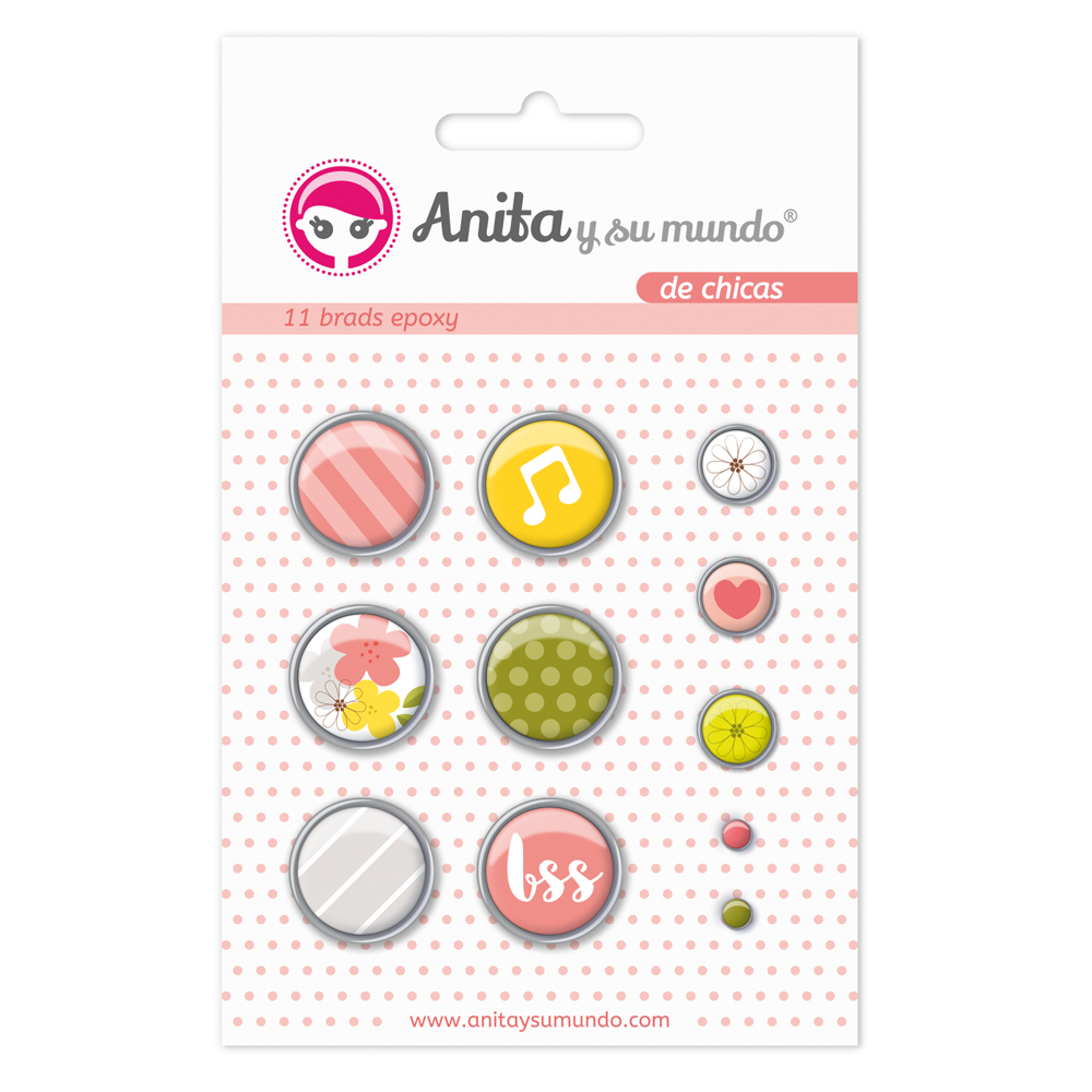 PACK11 BRADS EPOXY DE CHICAS
