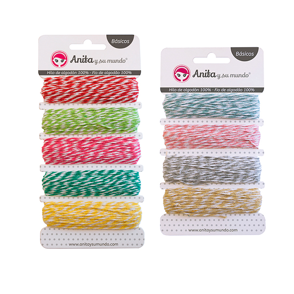 HILO DE ALGODON 100% 4 COLORES PASTEL