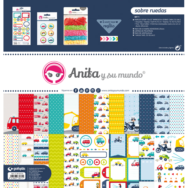 KIT SCRAP1 COLECCION SOBRE RUEDAS 16