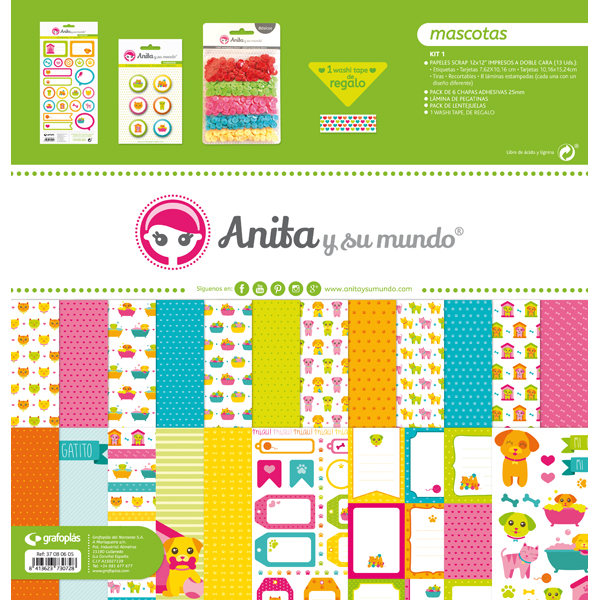 KIT SCRAP1 COLECCION MASCOTAS 16