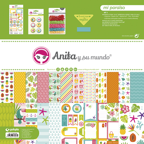 KIT SCRAP1 COLECCION MI PARAISO 17