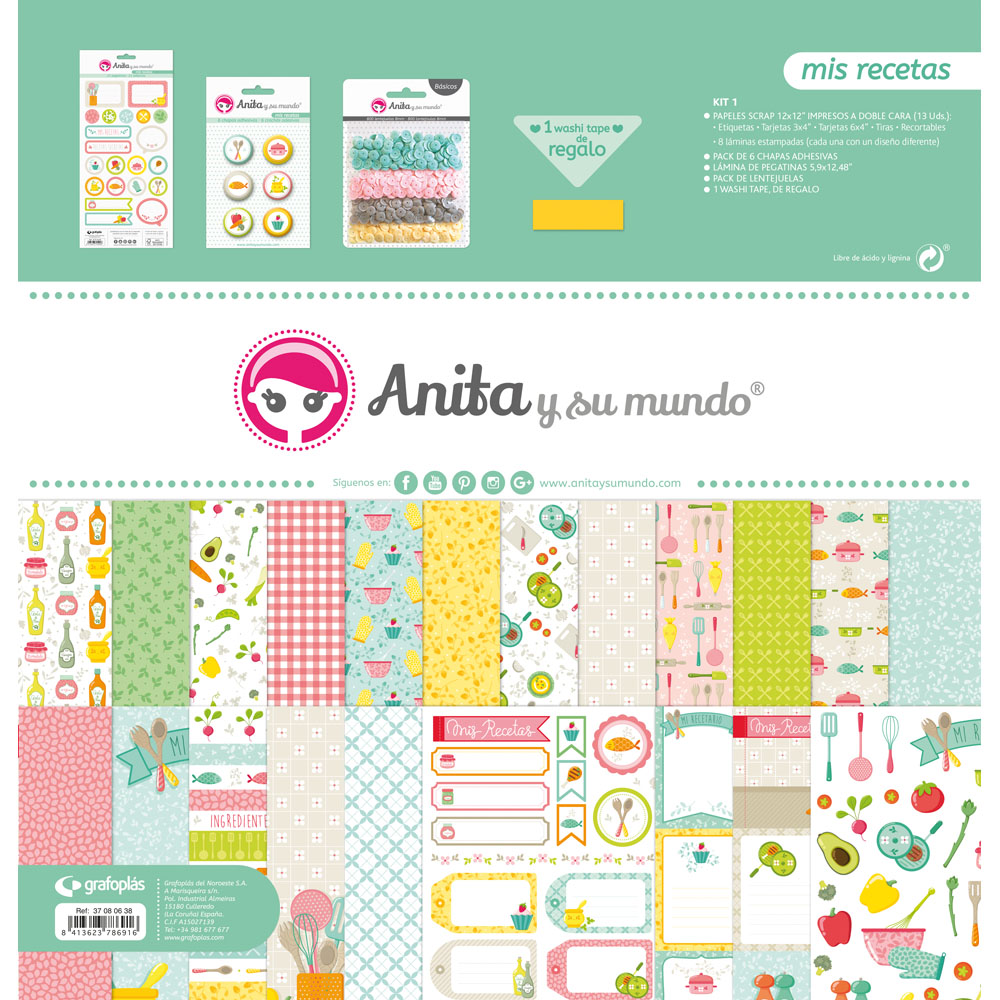 KIT SCRAP1 COLECCION MIS RECETAS