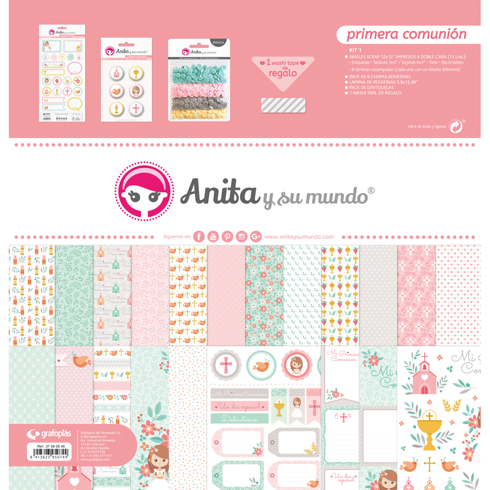 KIT SCRAP1 COLECCION COMUNION ELLA 20
