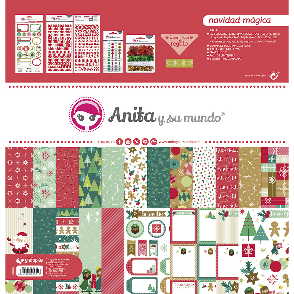 KIT SCRAP1 COLECCION NAVIDAD MAGICA