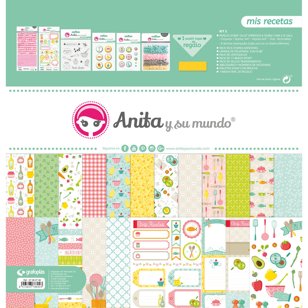 KIT SCRAP2 COLECCION MIS RECETAS