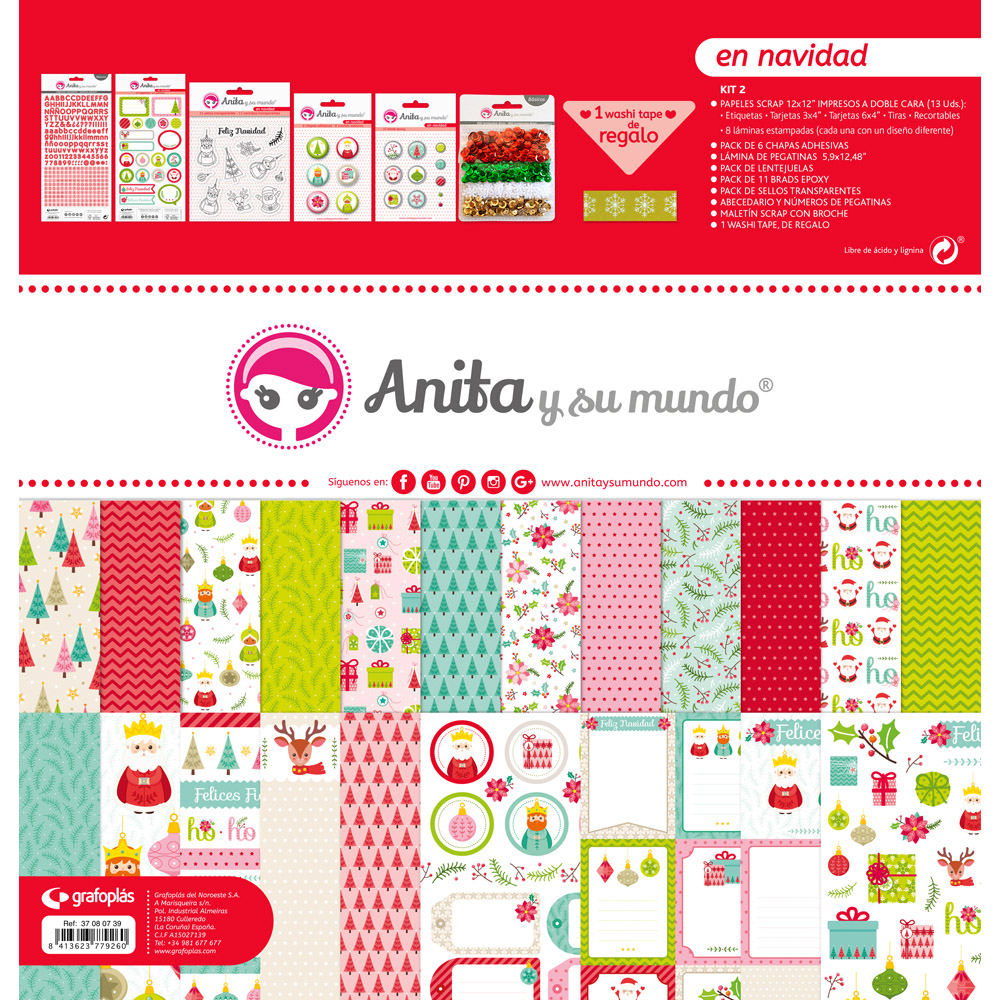 KIT SCRAP2 COLECCION NAVIDAD 18 C/MAL