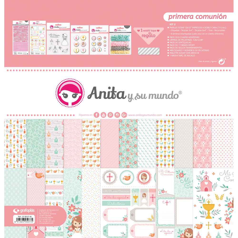 KIT SCRAP2 COLECCION COMUNION ELLA 20