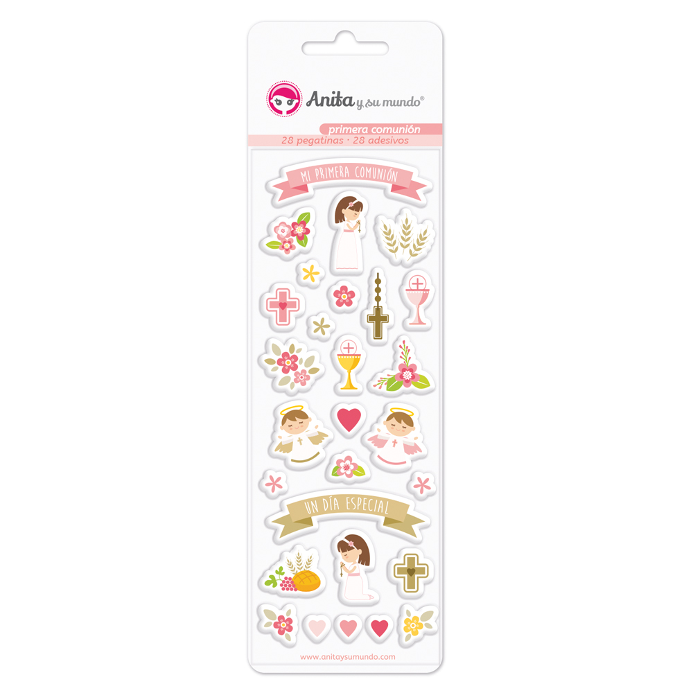 PACK 28 PEGATINAS C/RELIEVE COMUN.ELLA