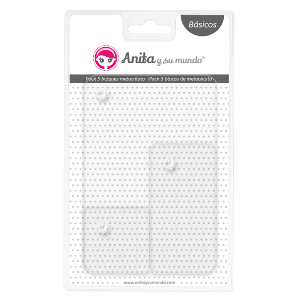 PACK3 BLOQUES C/GUIA METACRILATO TRANSP.