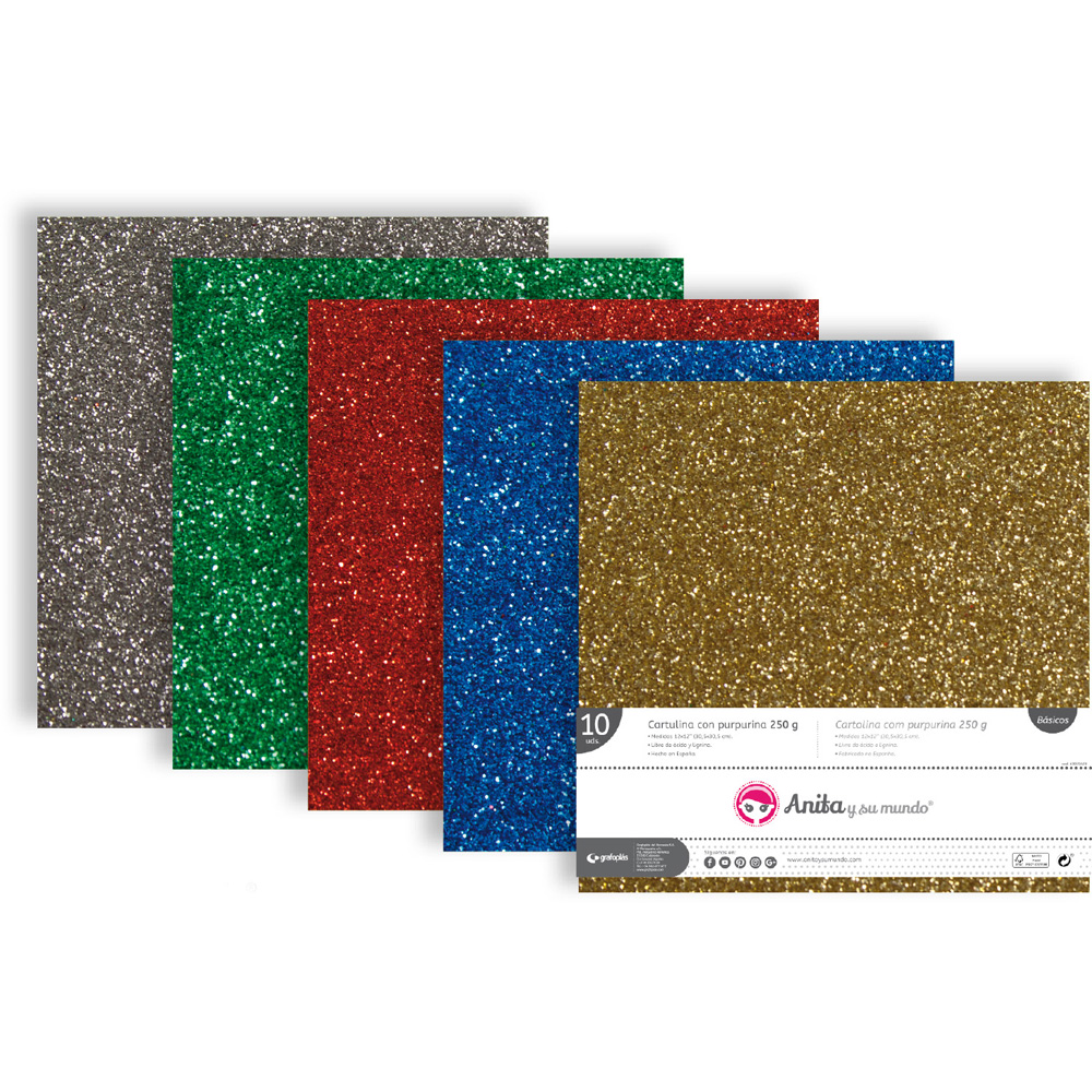 CARTULINA 280G PURPU PLATA 12X12"