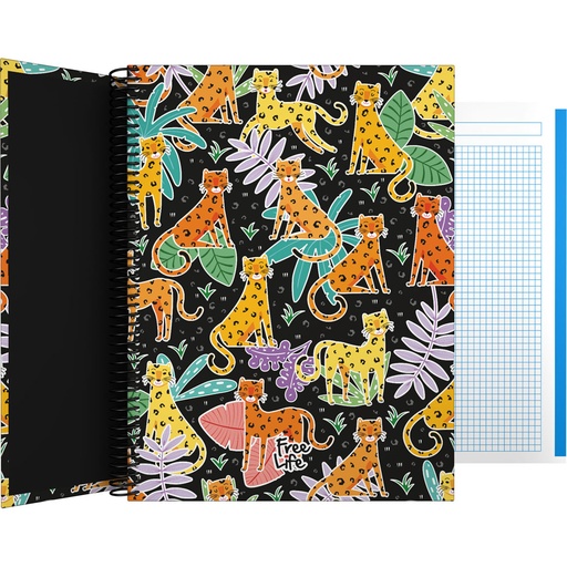 [GRA16502641] CADERNO FOR.A4 CADER. FREELIFE22 LEOPARD