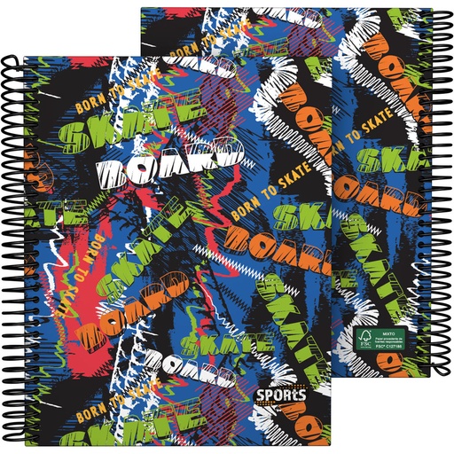 [GRA16512652] CADERNO FOR.A5 CADER. SPORTS22 SKATE