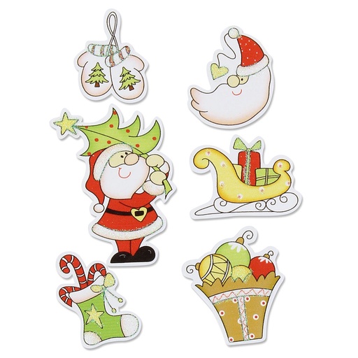 [GRA68047007] SET FIGURAS MADERA NAVIDAD ADHESIVAS