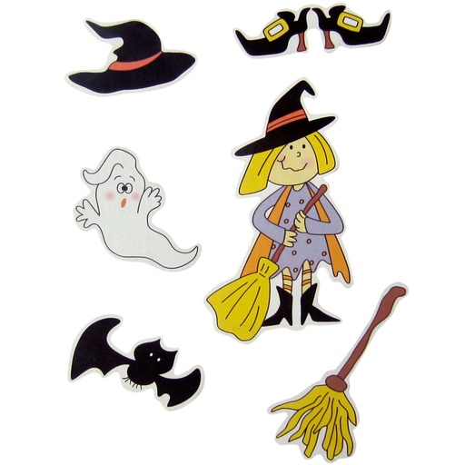 [GRA68047009] SET FIGURAS MADERA HALLOWEEN ADHESIVAS