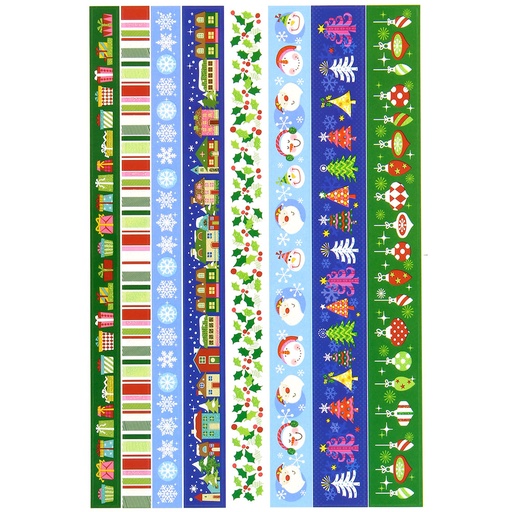 [GRA68070500] ADESIVOS EM TIRAS 2 FOLHAS NAVIDAD